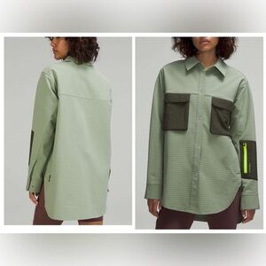 Lululemon Grid Fleece hiking overshirt Green Size 10